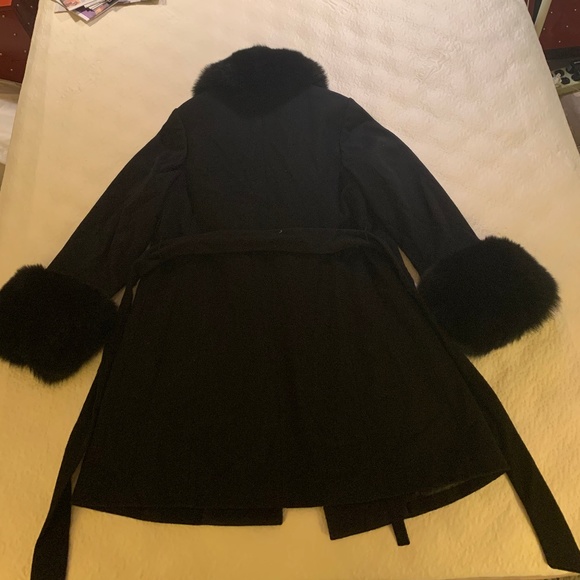 Jennifer T Knit Couture Cashmere Fox Fur Coat - Picture 5 of 7